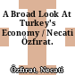 A Broad Look At Turkey's Economy / Necati Özfırat.