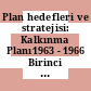 Plan hedefleri ve stratejisi: Kalkınma Planı1963 - 1966 Birinci Beş Yıl.