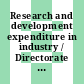 Research and development expenditure in industry / Directorate for Science, Technology, and Industry.