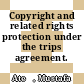 Copyright and related rights protection under the trips agreement.