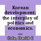 Korean development; the interplay of politics and economics. By David C. Cole and Princeton N. Lyman.