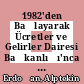 1982'den Başlayarak Ücretler ve Gelirler Dairesi Başkanlığı'nca Oluşturulan Yeni Ücret Serilerinin Mantık Yapıları, Rasyonellikleri ve Kaynakları / Alptekin Erdoğan.